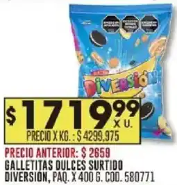 Coto Diversion galletitas dulces surtido paq. oferta