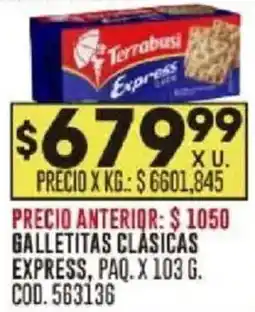 Coto Terrabusi express galletitas clásicas paq. oferta