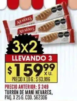 Coto Nevares turrón de mani paq. oferta