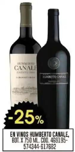 Coto Canale en vinos humberto bot. oferta