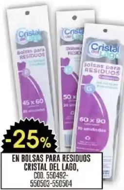 Coto Cristal del lago en bolsas para residuos oferta