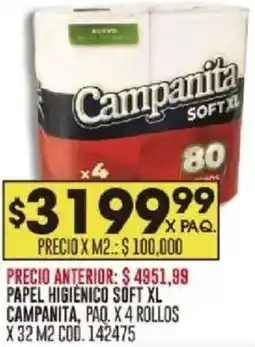 Coto Campanita papel higienico soft xl paq. oferta