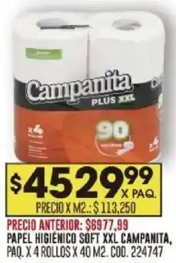 Coto Campanita plus xxl papel higienico soft paq. oferta
