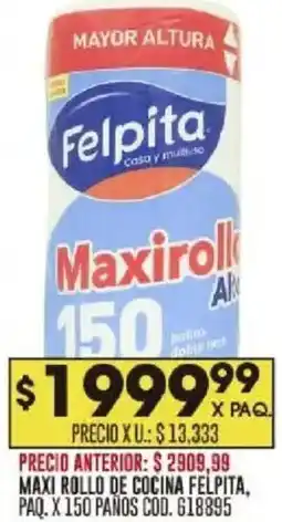Coto Felpita maxi rollo de cocina paq. oferta