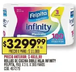 Coto Felpita rollos de cocina doble hoja infinity paq. oferta