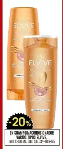 Coto Elvive en shampoo/acondicionador varios tipos oferta