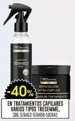 Coto Tresemmé en tratamientos capilares varios tipos oferta