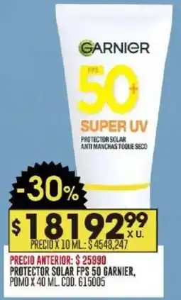 Coto Garnier protector solar anti manchas toque seco oferta