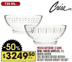 Coto Crisa bowl varios modelos oferta