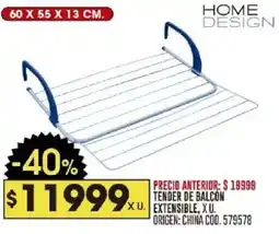 Coto Home design tender de balcon extensibl oferta