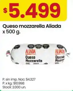 Changomas Aliada queso mozzarella oferta