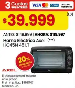 Changomas Axel horno eléctrico oferta