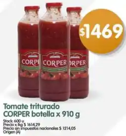 Supermercados Buenos Días Corper tomate triturado botella oferta