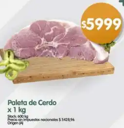 Supermercados Buenos Días Paleta de cerdo oferta