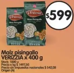 Supermercados Buenos Días Verizzia maíz pisingallo oferta