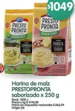 Supermercados Buenos Días Prestopronta harina de maíz saborizada oferta