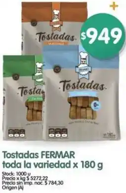 Supermercados Buenos Días Fermar tostadas toda la variedad oferta