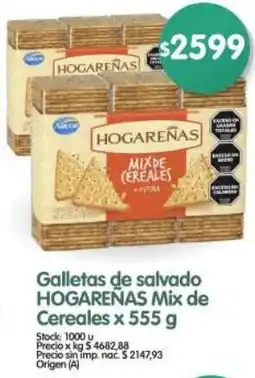 Supermercados Buenos Días Hogareñas galletas de salvado mix de cereales oferta