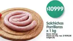 Supermercados Buenos Días Salchichas parrilleras oferta
