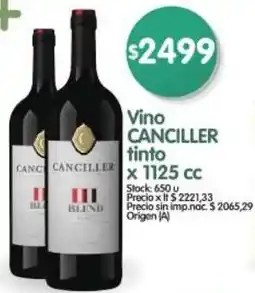 Supermercados Buenos Días Canciller vino tinto oferta