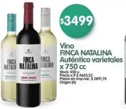 Supermercados Buenos Días Finca natalina vino auténtico varietales oferta