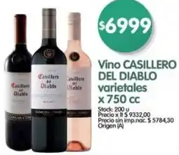 Supermercados Buenos Días Casillero del diablo vino varietales oferta