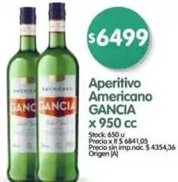 Supermercados Buenos Días Gancia aperitivo americano oferta