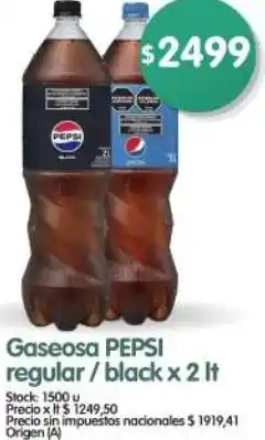 Supermercados Buenos Días Pepsi gaseosa regular/black oferta
