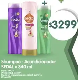 Supermercados Buenos Días Sedal shampoo-acondicionador oferta