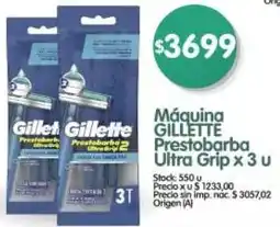 Supermercados Buenos Días Gillette máquina prestobarba ultra grip oferta