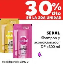 Nini Mayorista Sedal shampoo y acondicionador dp oferta