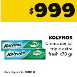 Nini Mayorista Kolynos crema dental triple extra fresh oferta