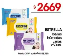 Nini Mayorista Estrella toallas húmedas varias oferta