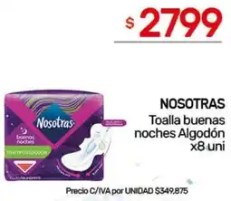 Nini Mayorista Nosotras toalla buenas noches algodón oferta