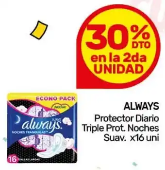 Nini Mayorista Always protector diario triple prot. noches suav. oferta