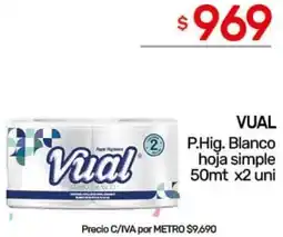 Nini Mayorista Vual p.hig. blanco hoja simple oferta