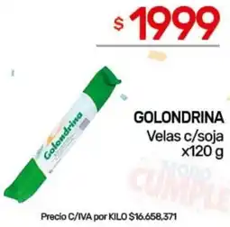 Nini Mayorista Golondrina velas c/soja oferta