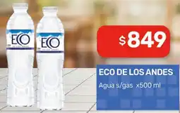 Nini Mayorista Eco de los andes agua s/gas oferta