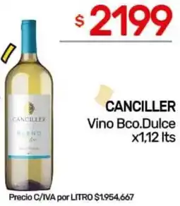 Nini Mayorista Canciller vino bco.dulce oferta