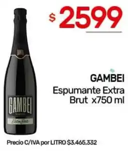 Nini Mayorista Gambei espumante extra brut oferta