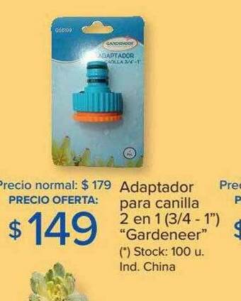 Carrefour Adaptador Para Canilla 2 En 1 (3 4 -1 oferta