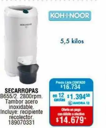 Perozzi Secarropas oferta