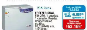 Perozzi Freezer Dual oferta
