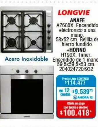 Perozzi Anafe, Horno oferta