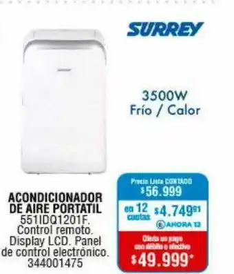Perozzi Surrey Acondicionador De Aire Portatil oferta