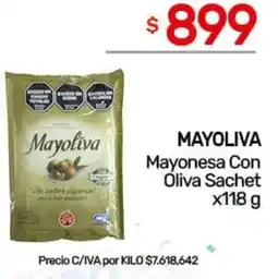Nini Mayorista Mayoliva mayonesa con oliva sachet oferta