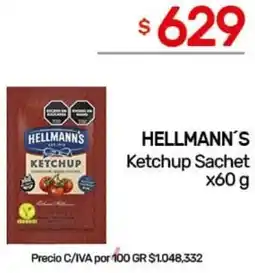 Nini Mayorista Hellmann's ketchup sachet oferta