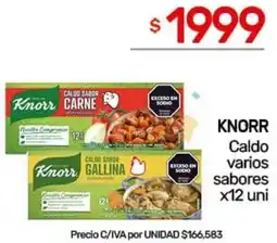 Nini Mayorista Knorr caldo varios sabores oferta