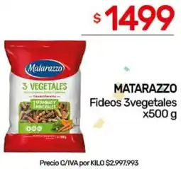 Nini Mayorista Matarazzo fideos 3vegetales oferta