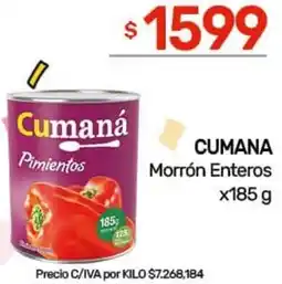 Nini Mayorista Cumana morrón enteros oferta